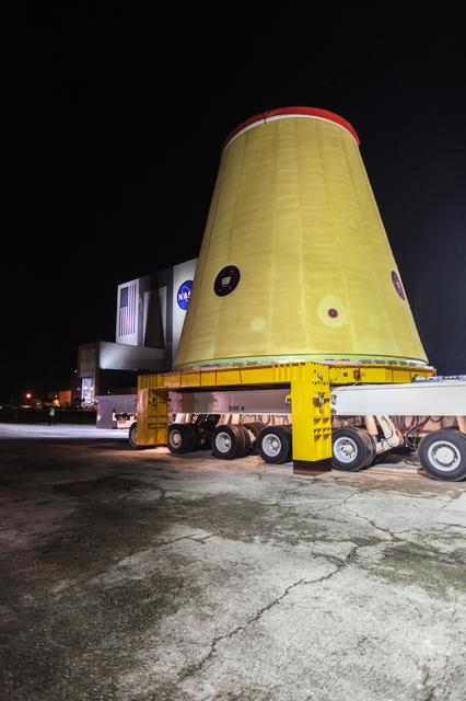 NASA image: Artemis I Launch Vehicle Stage Adapter Transport to VAB