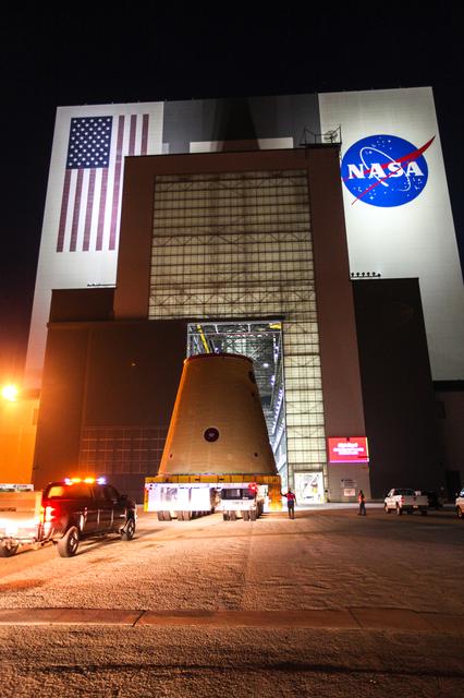 NASA image: Artemis I Launch Vehicle Stage Adapter Transport to VAB