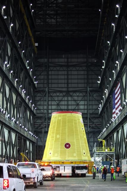 NASA image: Artemis I Launch Vehicle Stage Adapter Transport to VAB