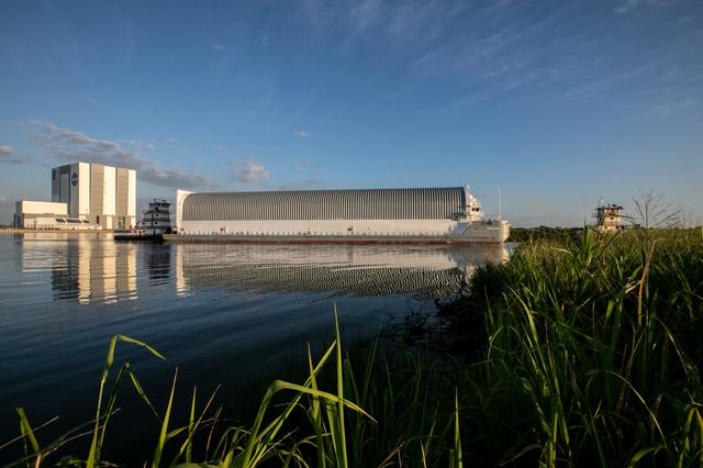 NASA image: Pegasus Barge Departs KSC