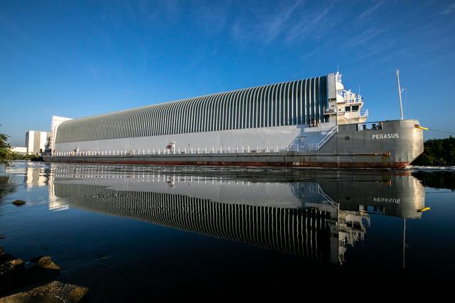 NASA image: Pegasus Barge Departs KSC
