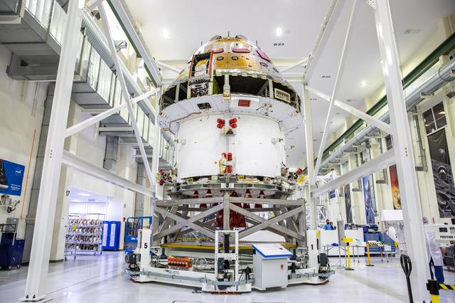 NASA image: Orion Spacecraft Adapter (SA) Cone Install