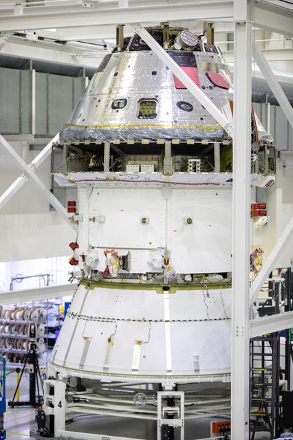 NASA image: Orion Spacecraft Adapter (SA) Cone Install