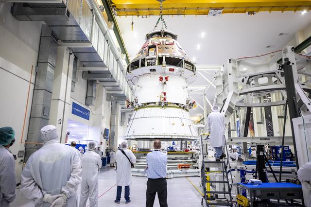 NASA image: Orion Spacecraft Adapter (SA) Cone Install