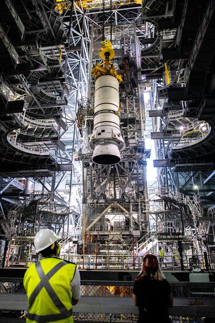 NASA image: Artemis SLS Booster Stacking Practice on ML