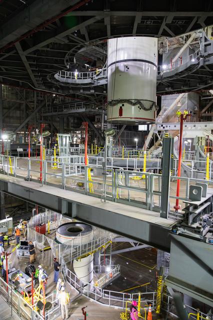 NASA image: Artemis SLS Booster Stacking Practice on ML