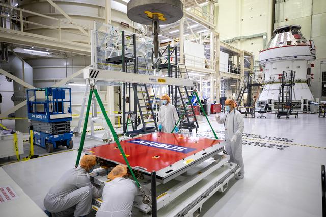 NASA image: Artemis I Solar Array Wing, Prep for Installation - NASA Worm an