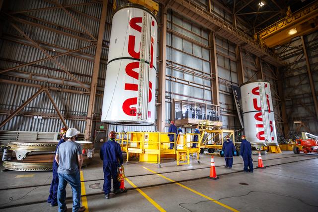 NASA image: NASA Worm Logo on Booster Segments