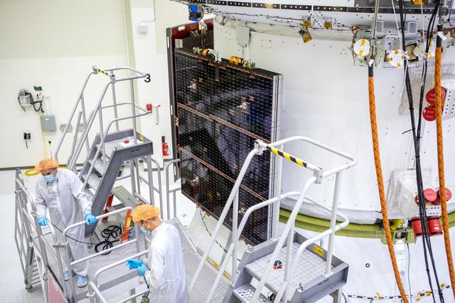 NASA image: Artemis I Solar Array Wing Installation