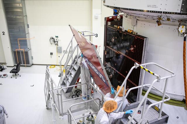 NASA image: Artemis I Solar Array Wing Installation