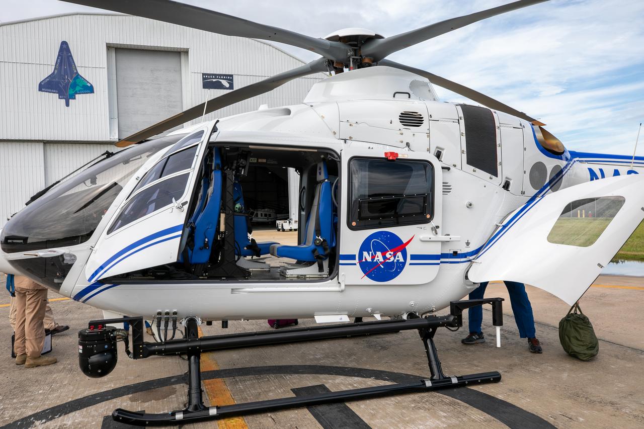 A new Airbus H135 (T3) helicopter arrives at the Launch and Landing Facility runway at NASA’s Kennedy Space Center in Florida on Sept. 30, 2020. A second H135 helicopter also was delivered on Sept. 30, and a third is expected to arrive in early 2021. The three H135 helicopters will replace the Bell Huey 2 security aircraft in service now, maintained by Kennedy’s Flight Operations team. These new helicopters provide a number of technological and safety advantages over the Hueys, such as more lifting power, greater stability in the air, and expanded medical capabilities. The team expects to fully transition to flying the two H135s later this year, and once the third arrives, the fleet’s upgrade will be complete.