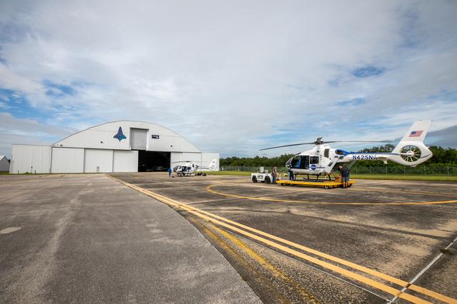 Arrival of New NASA(Airbus H135) Helicopters at KSC