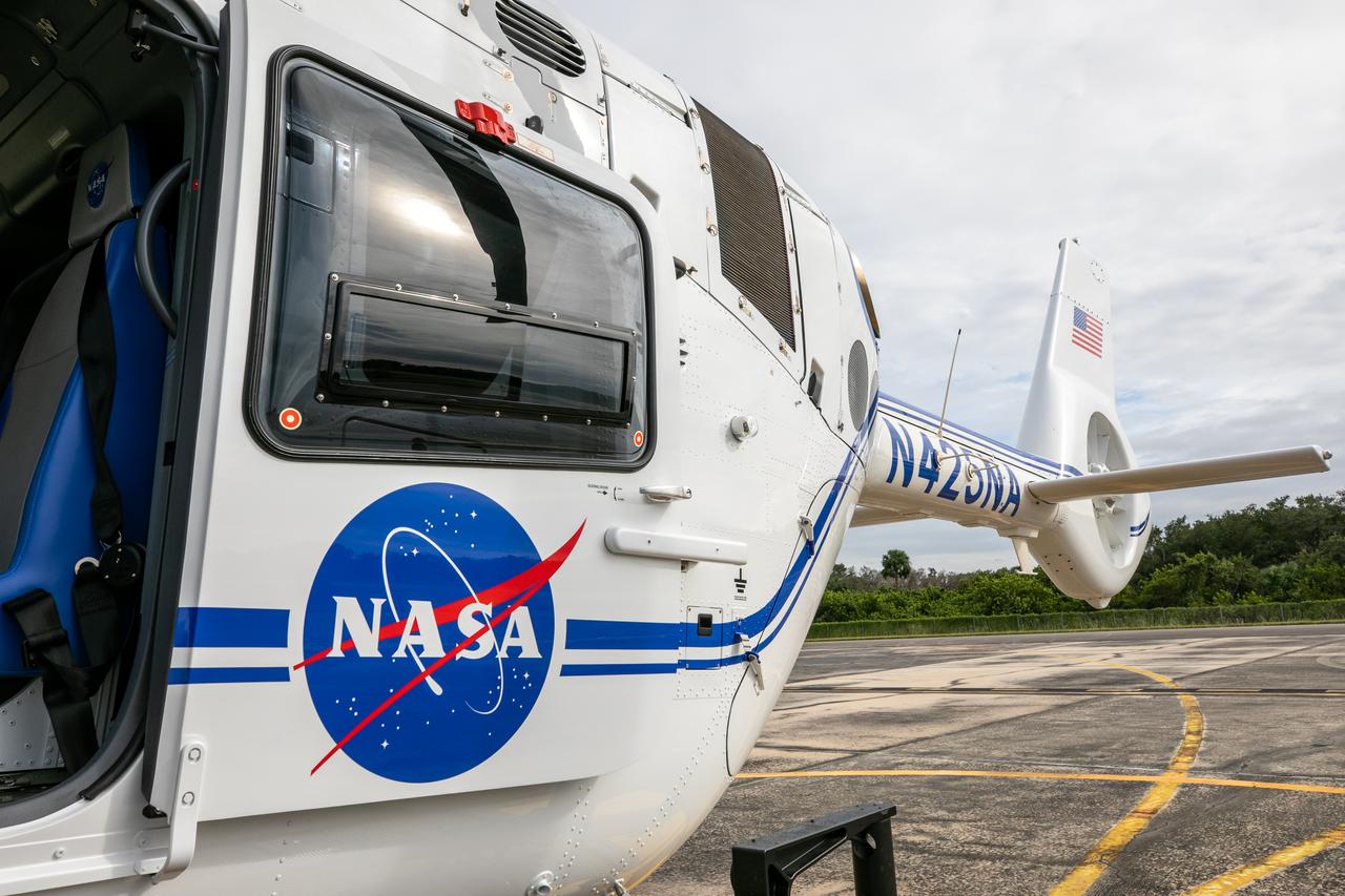 A new Airbus H135 (T3) helicopter arrives at the Launch and Landing Facility runway at NASA’s Kennedy Space Center in Florida on Sept. 30, 2020. A second H135 helicopter also was delivered on Sept. 30, and a third is expected to arrive in early 2021. The three H135 helicopters will replace the Bell Huey 2 security aircraft in service now, maintained by Kennedy’s Flight Operations team. These new helicopters provide a number of technological and safety advantages over the Hueys, such as more lifting power, greater stability in the air, and expanded medical capabilities. The team expects to fully transition to flying the two H135s later this year, and once the third arrives, the fleet’s upgrade will be complete.