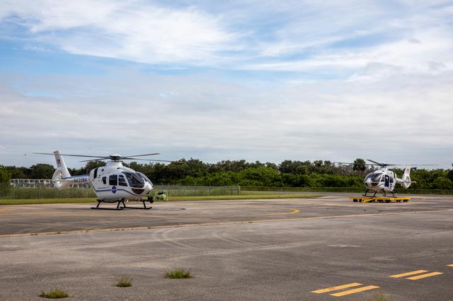 Arrival of New NASA(Airbus H135) Helicopters at KSC