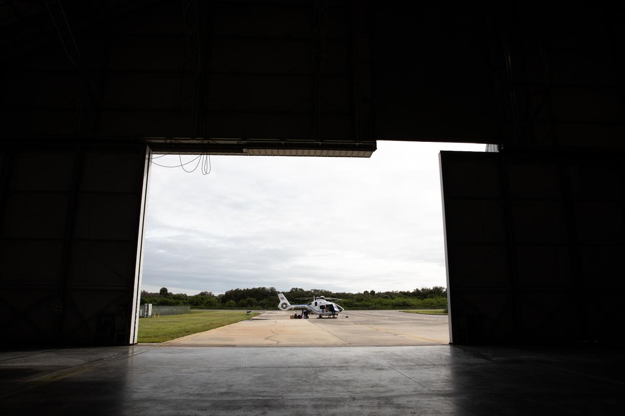 A new Airbus H135 (T3) helicopter arrives at the Launch and Landing Facility runway at NASA’s Kennedy Space Center in Florida on Sept. 30, 2020. A second H135 helicopter also was delivered on Sept. 30, and a third is expected to arrive in early 2021. The three H135 helicopters will replace the Bell Huey 2 security aircraft in service now, maintained by Kennedy’s Flight Operations team. These new helicopters provide a number of technological and safety advantages over the Hueys, such as more lifting power, greater stability in the air, and expanded medical capabilities. The team expects to fully transition to flying the two H135s later this year, and once the third arrives, the fleet’s upgrade will be complete.