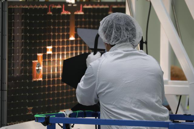 NASA image: Artemis I Solar Array Wing Installation