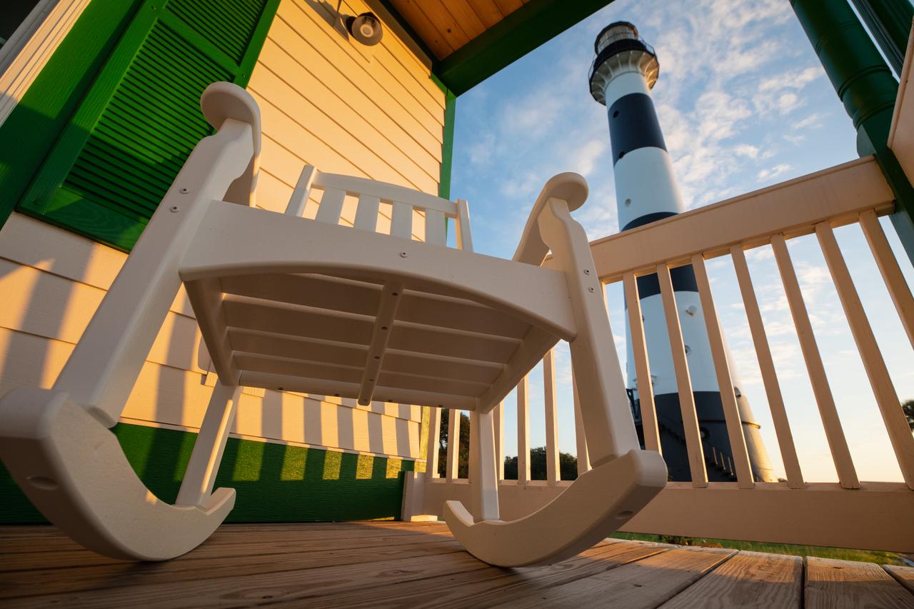 The Cape Canaveral Lighthouse at Cape Canaveral Air Force Station in Florida stands tall during an Oct. 13, 2020, sunrise.