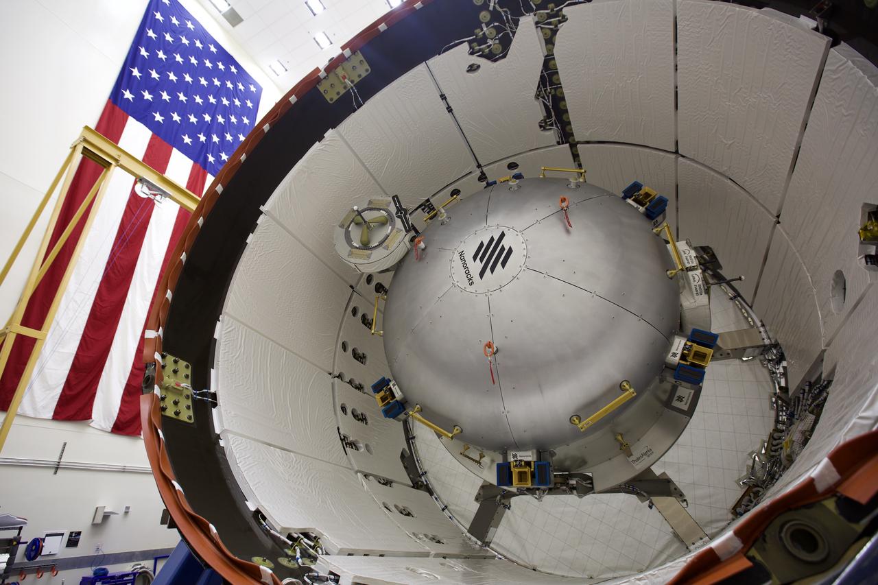 The first commercially funded airlock for the International Space Station is packed in the Cargo Dragon spacecraft’s trunk in October 2020 for its ride to the International Space Station on SpaceX’s 21st Commercial Resupply Services (CRS-21) mission. The airlock will provide payload hosting, robotics testing, and satellite deployment, and also will serve as an outside toolbox for crew members conducting spacewalks. A SpaceX Falcon 9 rocket, carrying the Cargo Dragon, lifted off from Launch Complex 39A at Kennedy Space Center in Florida at 11:17 a.m. EST on Dec. 6, 2020.