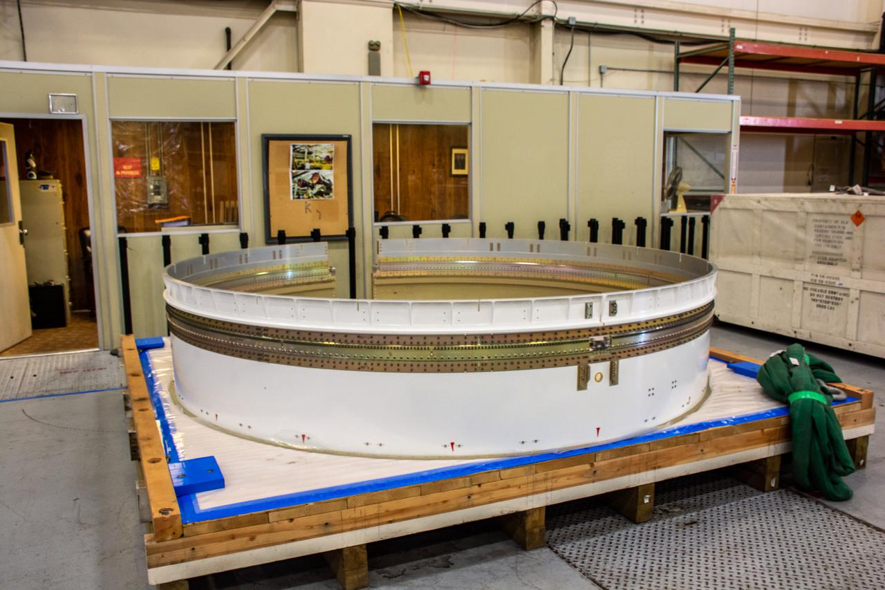Inside Building 7525, a processing facility at Vandenberg Space Force Base in California, the aft stub adapter is being prepared for mating to the interstage adapter for the United Launch Alliance Atlas V rocket on Nov. 4, 2020. The Atlas V will launch NASA’s Landsat 9 satellite from Vandenberg in September 2021. The launch is being managed by NASA’s Launch Services Program based at Kennedy Space Center. Landsat 9 will continue the nearly 50-year legacy of previous Landsat missions. It will monitor key natural and economic resources from orbit. Landsat 9 is managed by the agency’s Goddard Space Flight Center in Greenbelt, Maryland. It will carry two instruments: the Operational Land Imager 2, which collects images of Earth’s landscapes in visible, near-infrared and shortwave infrared light, and the Thermal Infrared Sensor 2, which measures the temperature of land surfaces. Like its predecessors, Landsat 9 is a joint mission between NASA and the U.S. Geological Survey.