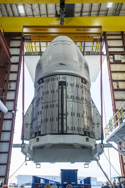 NASA image: SpaceX Crew Dragon Spacecraft arrives at LC 39A in preparation f