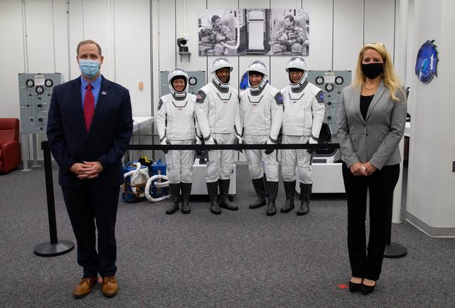 NASA image: SpaceX Crew-1 Astronaut Suit-Up & Walkout