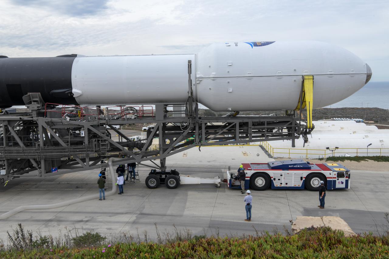 The SpaceX Falcon 9 rocket, topped with the Sentinel-6 Michael Freilich satellite secured inside its payload fairing, rolls from SpaceX’s Payload Processing Facility at Vandenberg Air Force Base in California to Space Launch Complex 4 on Nov. 20, 2020. The Sentinel-6/Jason-CS (Continuity of Service) mission consists of the Sentinel-6 Michael Freilich satellite, which will be followed by its twin, the Sentinel-6B satellite, in 2025. The Sentinel-6/Jason-CS mission is part of Copernicus, the European Union’s Earth observation program, managed by the European Commission. Continuing the legacy of the Jason series missions, Sentinel-6/Jason-CS will extend the records of sea level into their fourth decade, collecting accurate measurements of sea surface height for more than 90% of the world’s seas, and providing crucial information for operational oceanography, marine meteorology, and climate studies. Sentinel-6 Michael Freilich launched Nov. 21, 2020, at 9:17 PST (12:17 EST). NASA’s Launch Services Program at Kennedy Space Center was responsible for launch management.