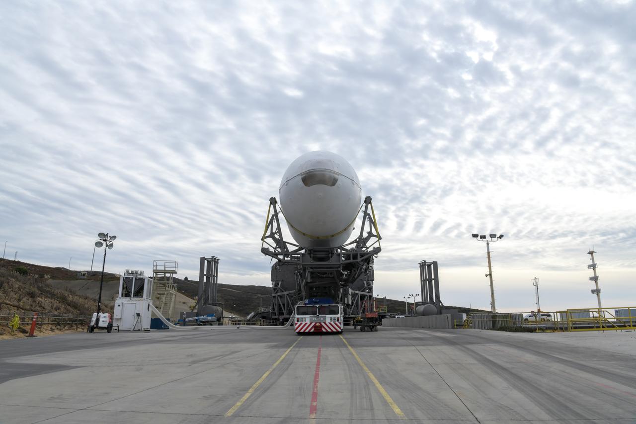 The SpaceX Falcon 9 rocket, topped with the Sentinel-6 Michael Freilich satellite secured inside its payload fairing, rolls from SpaceX’s Payload Processing Facility at Vandenberg Air Force Base in California to Space Launch Complex 4 on Nov. 20, 2020. The Sentinel-6/Jason-CS (Continuity of Service) mission consists of the Sentinel-6 Michael Freilich satellite, which will be followed by its twin, the Sentinel-6B satellite, in 2025. The Sentinel-6/Jason-CS mission is part of Copernicus, the European Union’s Earth observation program, managed by the European Commission. Continuing the legacy of the Jason series missions, Sentinel-6/Jason-CS will extend the records of sea level into their fourth decade, collecting accurate measurements of sea surface height for more than 90% of the world’s seas, and providing crucial information for operational oceanography, marine meteorology, and climate studies. Sentinel-6 Michael Freilich launched Nov. 21, 2020, at 9:17 PST (12:17 EST). NASA’s Launch Services Program at Kennedy Space Center was responsible for launch management.