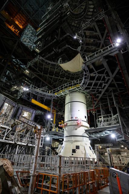 NASA image: SLS Artemis I Aft Segment Stacking