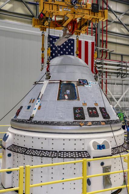 NASA image: OFT-2 Crew Module Mate to Service Module