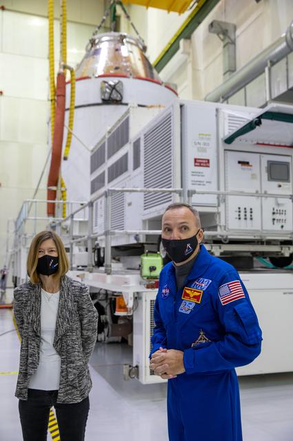 NASA image: Artemis I Orion Lift to Transporter - Kathy Lueders Tour