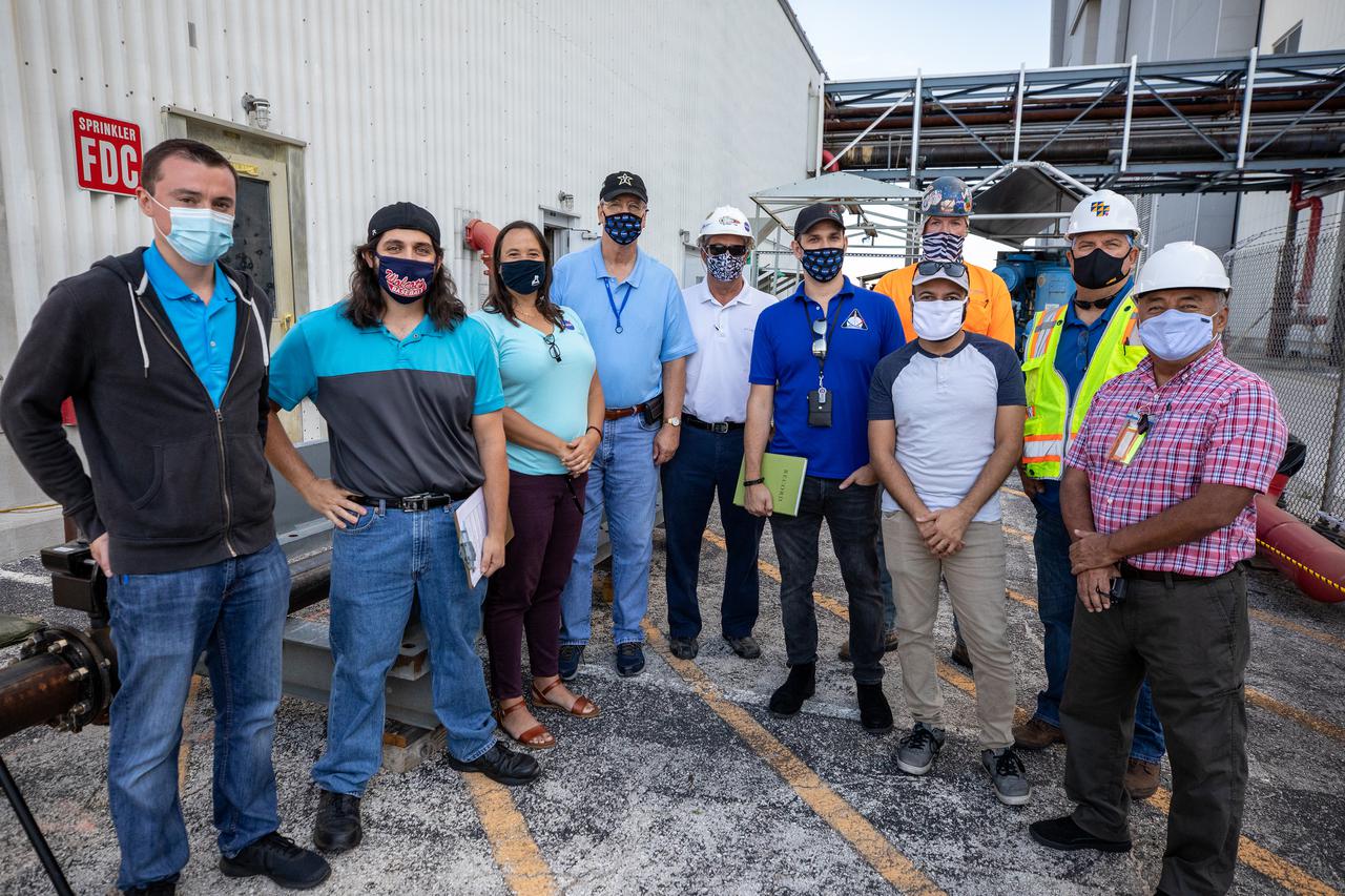 IOP/SS Prototype Testing outside the VAB for Artemis II.