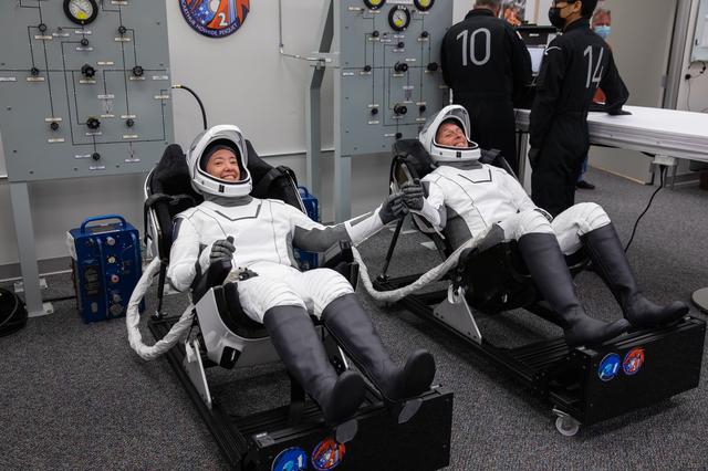 NASA image: SpaceX Crew-2 Astronaut Suit-Up
