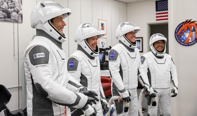 NASA image: SpaceX Crew-2 Astronaut Suit-Up
