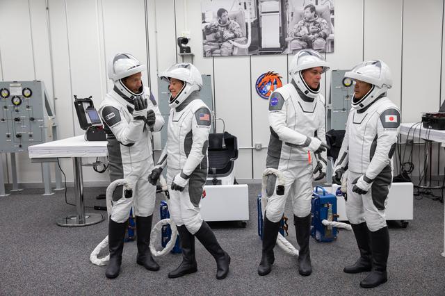 NASA image: SpaceX Crew-2 Astronaut Suit-Up