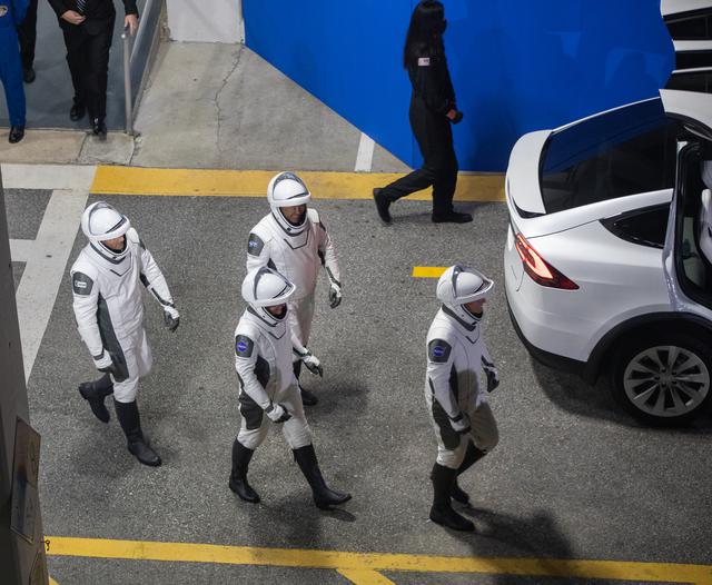 NASA image: SpaceX Crew-2 Astronaut Suit-Up