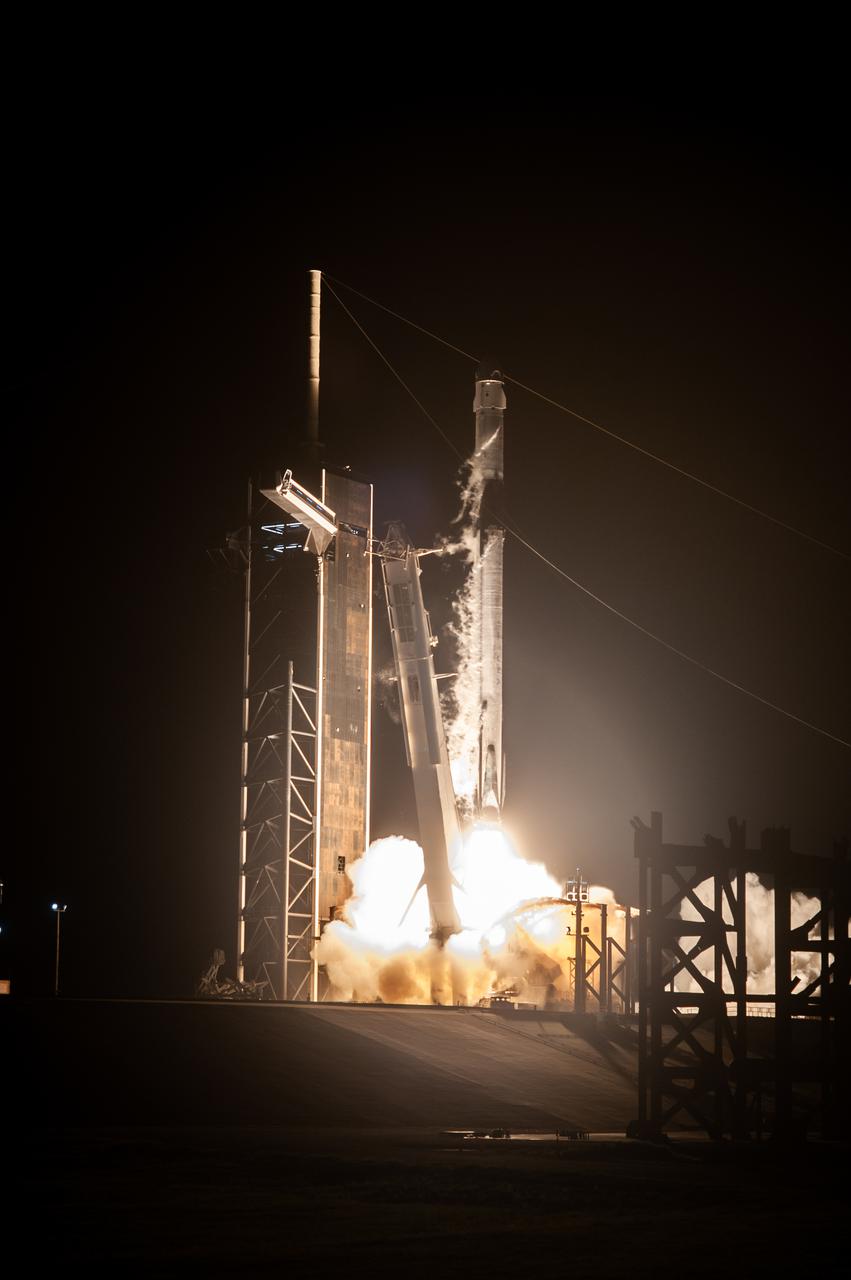 Live launch coverage of NASA’s SpaceX Crew-2 mission, beginning with astronaut suit-up inside the iconic Neil Armstrong Operations and Checkout building and continuing through launch from Kennedy Space Center’s Launch Complex 39A in Florida. The SpaceX Crew Dragon, Endeavour, launched at 5:49 a.m. EDT Friday, April 23, on a Falcon 9 rocket, carrying Crew Dragon Commander Shane Kimbrough, Pilot Megan McArthur, and Mission Specialists Thomas Pesquet and Akihiko Hoshide. Endeavour is scheduled to dock to the International Space Station at 5:10 a.m. EDT Apr. 24.