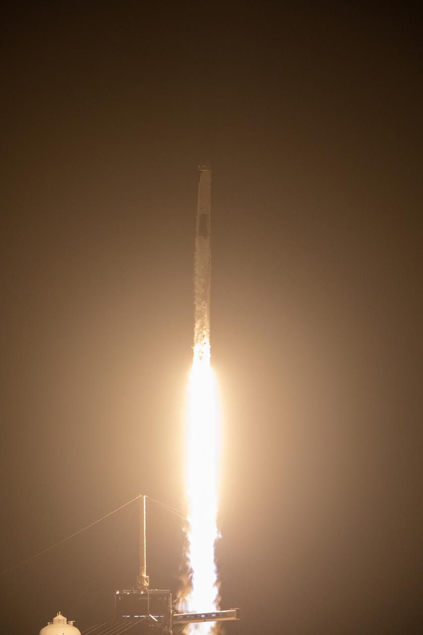A SpaceX Falcon 9 rocket lifts off at 5:49 a.m. EDT from Launch Complex 39A at NASA’s Kennedy Space Center in Florida on April 23, 2021, carrying the company’s Crew Dragon Endeavour. Onboard the capsule are NASA astronaut Shane Kimbrough, spacecraft commander; NASA astronaut Megan McArthur, pilot; ESA astronaut Thomas Pesquet, mission specialist; and JAXA astronaut Akihiko Hoshide, mission specialist. NASA’s SpaceX Crew-2 mission crew will dock to the Harmony module’s forward-facing international docking adapter of the International Space Station on Saturday, April 24, at 5:10 a.m.