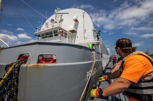 NASA image: Artemis I Core Stage Transport to KSC