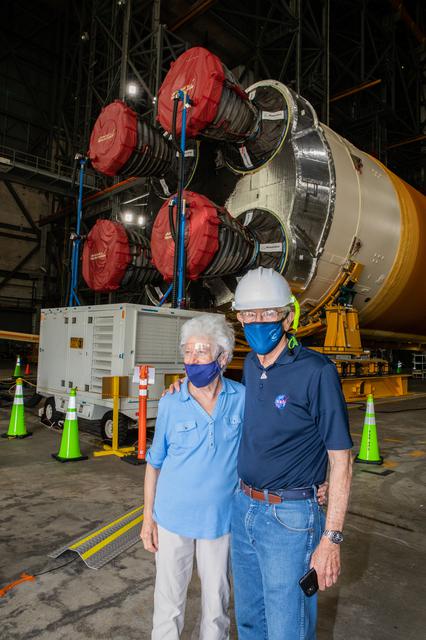 NASA image: Charlie Duke and Nicole Stott Visit KSC