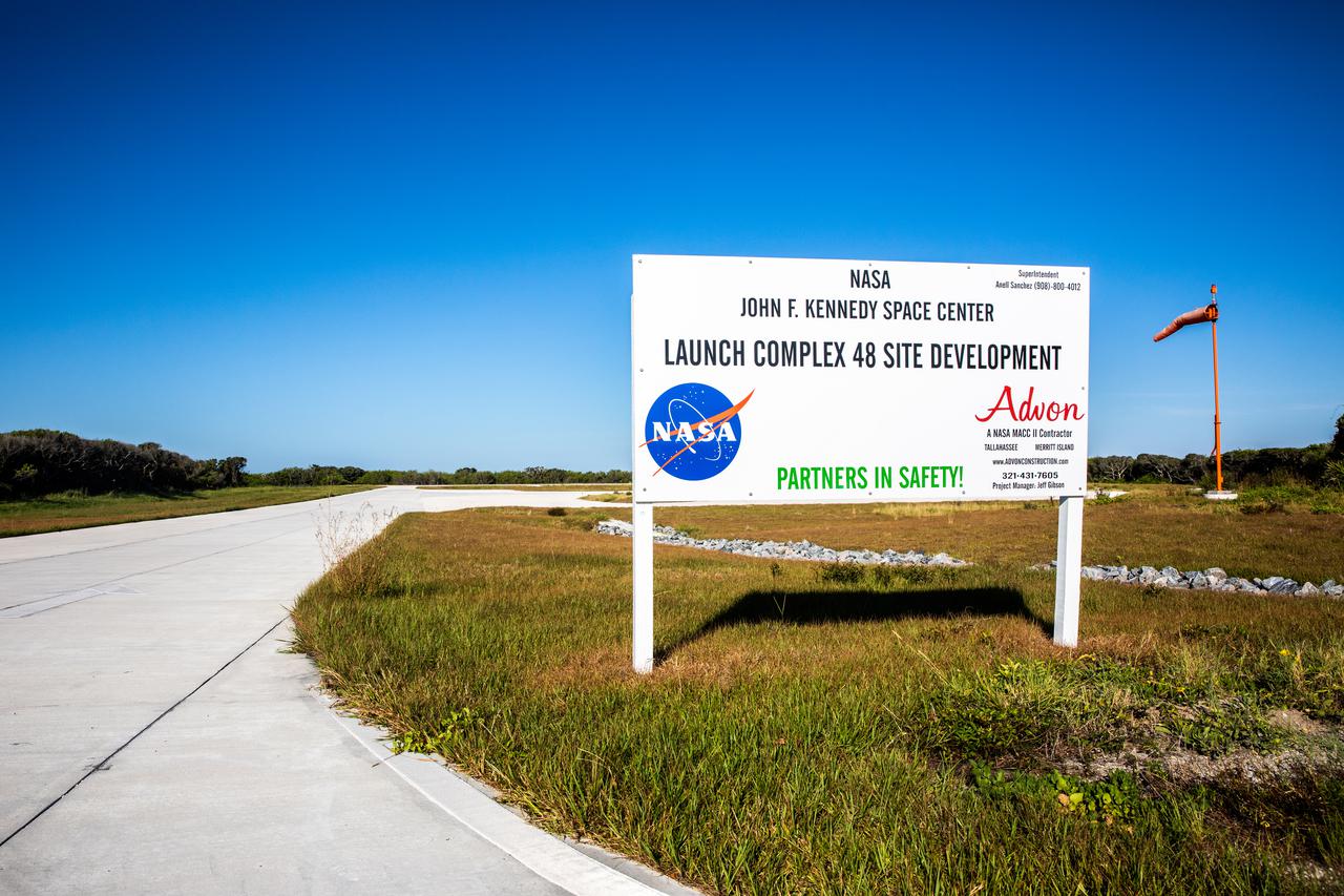 Pictured here is the site of Launch Complex 48 at NASA’s Kennedy Space Center in Florida, on June 1, 2021. The spaceport’s newest launch site is designed specifically for small-class commercial vehicles and the small satellite industry. Located about a mile south of Kennedy’s historic Launch Complex 39A on Cape Road, and completed in August 2020, the 10-acre complex provides a dedicated space for vehicles generating 500,000 pounds of thrust or less. The “clean pad” design and basic infrastructure of Launch Complex 48 offers greater flexibility for small-class vehicle with rockets possessing varying needs.