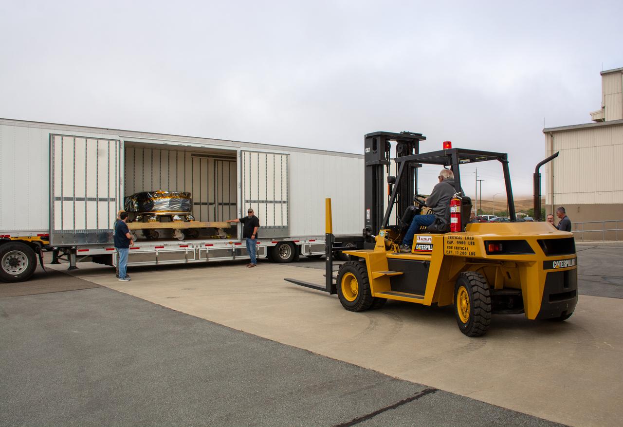 The Evolved Expendable Launch Vehicle Secondary Payload Adapter for NASA’s Landsat 9 mission arrives at Vandenberg Space Force Base in California, on June 14, 2021. The Landsat 9 mission will launch atop a United Launch Alliance Atlas V from Vandenberg in September 2021. The launch is being managed by NASA’s Launch Services Program based at Kennedy Space Center. The Landsat 9 satellite will continue the nearly 50-year legacy of previous Landsat missions. It will monitor key natural and economic resources from orbit. Landsat 9 is managed by the agency’s Goddard Space Flight Center in Greenbelt, Maryland. The satellite will carry two instruments: the Operational Land Imager 2, which collects images of Earth’s landscapes in visible, near infrared and shortwave infrared light, and the Thermal Infrared Sensor 2, which measures the temperature of land surfaces. Like its predecessors, Landsat 9 is a joint mission between NASA and the U.S. Geological Survey.