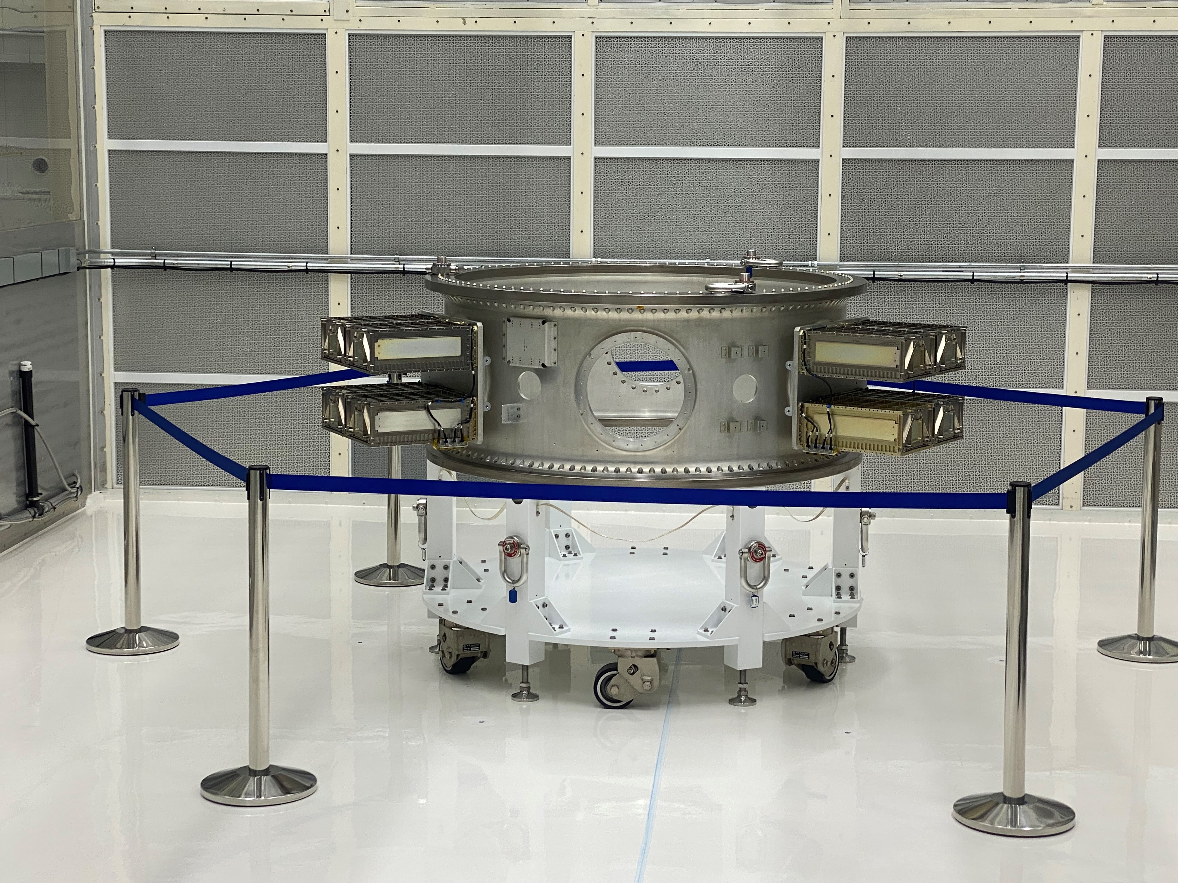 Mechanical and electrical support equipment for NASA’s Landsat 9 observatory are inside the Integrated Processing Facility at Vandenberg Space Force Base in California, on June 16, 2021. The equipment includes a secondary payload adapter and flight system for a group of microsat payloads, called CubeSats, that will launch with Landsat 9 as secondary payloads. Landsat 9 will launch on a United Launch Alliance Atlas V rocket from Space Launch Complex 3 at Vandenberg in September 2021. The launch is being managed by NASA’s Launch Services Program based at Kennedy Space Center, America’s multiuser spaceport. The Landsat 9 satellite will continue the nearly 50-year legacy of previous Landsat missions. It will monitor key natural and economic resources from orbit. Landsat 9 is managed by the agency’s Goddard Space Flight Center in Greenbelt, Maryland. The satellite will carry two instruments: the Operational Land Imager 2, which collects images of Earth’s landscapes in visible, near infrared and shortwave infrared light, and the Thermal Infrared Sensor 2, which measures the temperature of land surfaces. Like its predecessors, Landsat 9 is a joint mission between NASA and the U.S. Geological Survey.