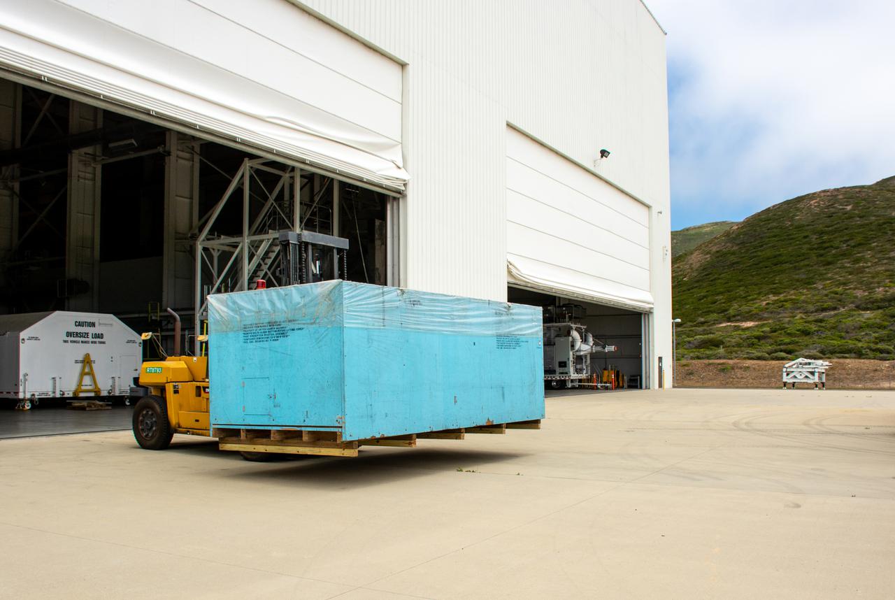 The United Launch Alliance (ULA) Atlas V payload fairing boattail for NASA’s Landsat 9 mission arrives at the Horizontal Integration Facility at Vandenberg Space Force Base in California, on June 21, 2021. The boattail will shield the spacecraft from particles in the retrorocket plume during separation from the payload fairing. The Landsat 9 mission will launch atop a ULA Atlas V rocket from Vandenberg in September 2021. The launch is being managed by NASA’s Launch Services Program based at Kennedy Space Center. The Landsat 9 satellite will continue the nearly 50-year legacy of previous Landsat missions. It will monitor key natural and economic resources from orbit. Landsat 9 is managed by the agency’s Goddard Space Flight Center in Greenbelt, Maryland. The satellite will carry two instruments: the Operational Land Imager 2, which collects images of Earth’s landscapes in visible, near infrared and shortwave infrared light, and the Thermal Infrared Sensor 2, which measures the temperature of land surfaces. Like its predecessors, Landsat 9 is a joint mission between NASA and the U.S. Geological Survey. 