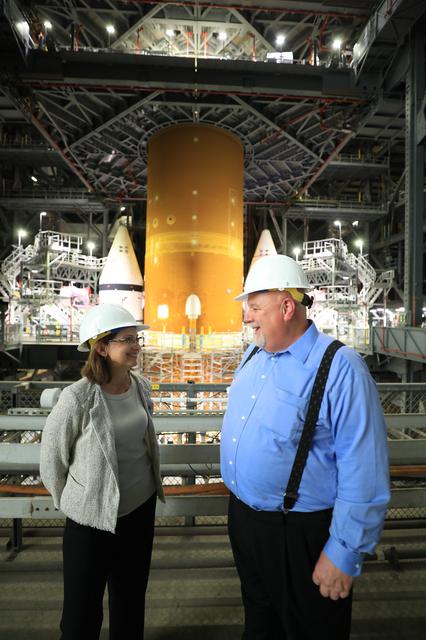 NASA image: Artemis I SLS Tour with Cathy Koerner and John Honeycutt