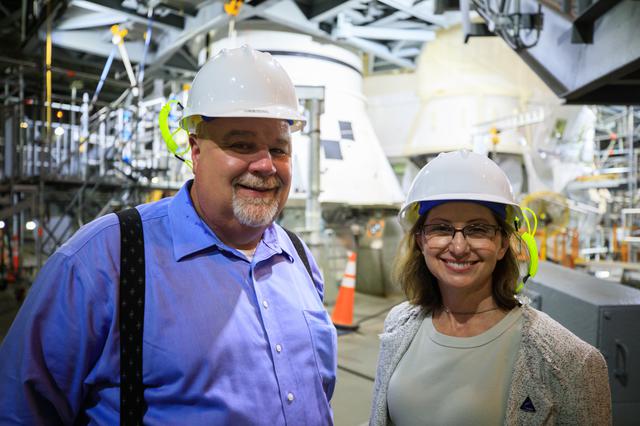 NASA image: Artemis I SLS Tour with Cathy Koerner and John Honeycutt