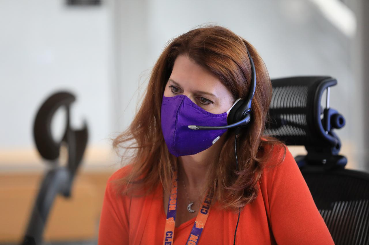 Artemis I Launch Director Charlie Blackwell-Thompson monitors activities during the ninth formal terminal countdown simulation inside Firing Room 1 in the Launch Control Center at NASA’s Kennedy Space Center in Florida on June 24, 2021. Members of the Artemis I launch team include personnel with NASA’s Exploration Ground Systems (EGS) and contractor Jacobs. This is part of a series of simulations to help the team prepare for the launch of Artemis I, the uncrewed first flight of the Space Launch System rocket and Orion spacecraft. 