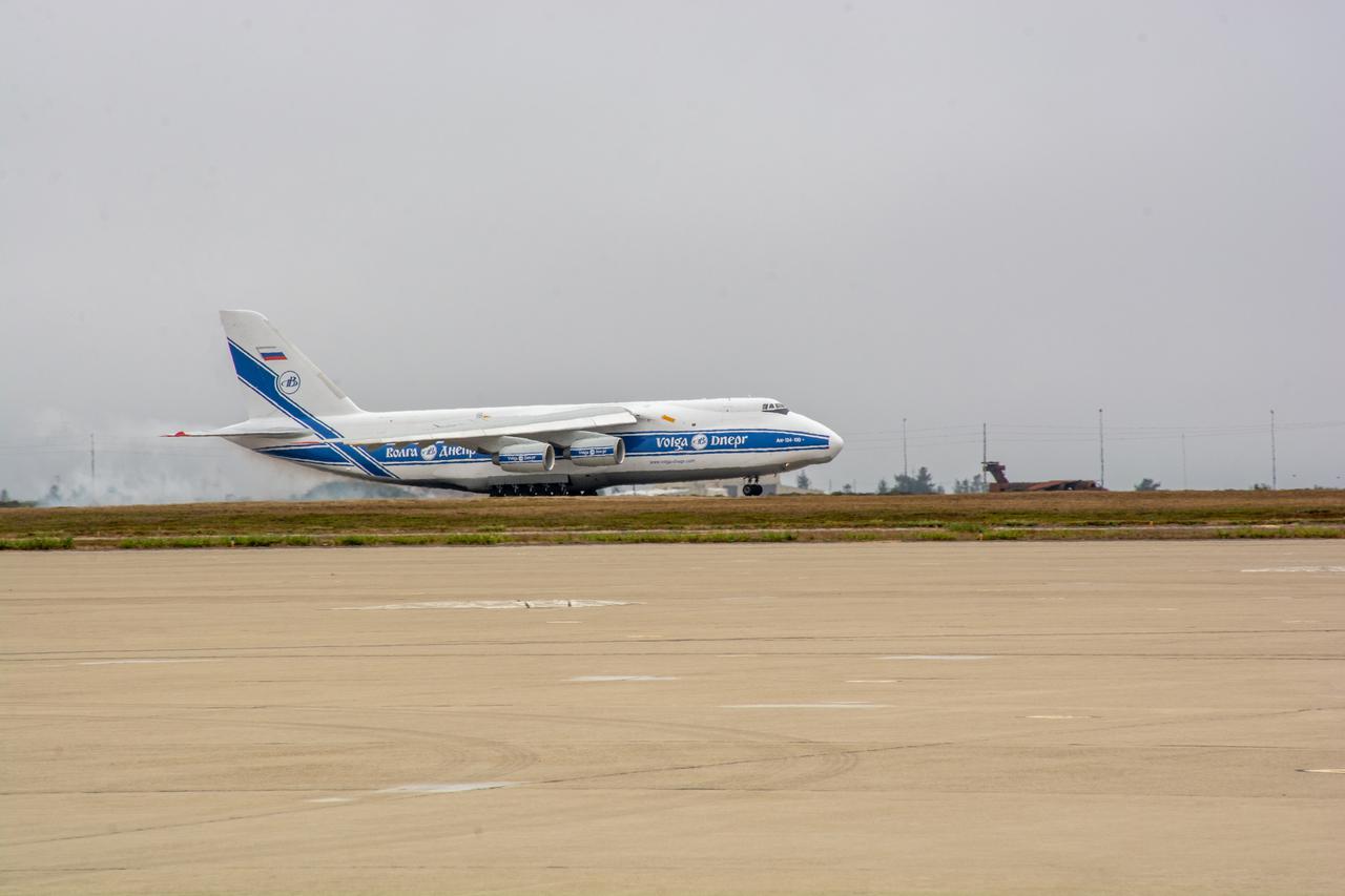 The United Launch Alliance (ULA) Atlas V booster for NASA’s Landsat 9 mission arrives aboard an Antonov 124 cargo aircraft at Vandenberg Space Force Base in California, on June 28, 2021. The Landsat 9 mission will launch atop a ULA Atlas V rocket from Vandenberg in September 2021. The launch is being managed by NASA’s Launch Services Program based at Kennedy Space Center. The Landsat 9 satellite will continue the nearly 50-year legacy of previous Landsat missions. It will monitor key natural and economic resources from orbit. Landsat 9 is managed by the agency’s Goddard Space Flight Center in Greenbelt, Maryland. The satellite will carry two instruments: the Operational Land Imager 2, which collects images of Earth’s landscapes in visible, near infrared and shortwave infrared light, and the Thermal Infrared Sensor 2, which measures the temperature of land surfaces. Like its predecessors, Landsat 9 is a joint mission between NASA and the U.S. Geological Survey. 