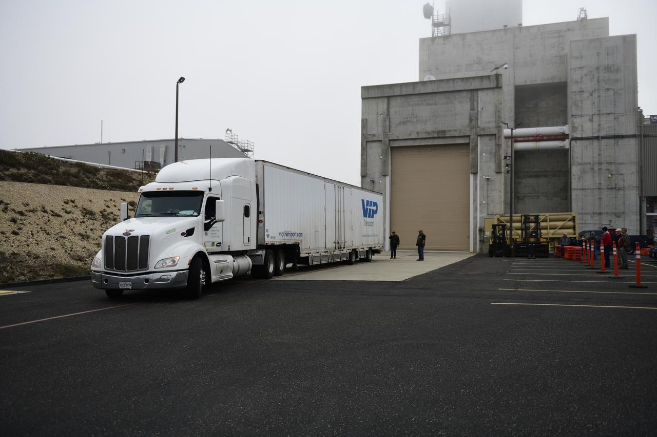 A truck carrying electrical ground support equipment for NASA’s Landsat 9 mission arrives at the Integrated Processing Facility at Vandenberg Space Force Base in California, on June 29, 2021. The Landsat 9 mission will launch atop a United Launch Alliance Atlas V rocket from Vandenberg in September 2021. The launch is being managed by NASA’s Launch Services Program based at Kennedy Space Center. The Landsat 9 satellite will continue the nearly 50-year legacy of previous Landsat missions. It will monitor key natural and economic resources from orbit. Landsat 9 is managed by the agency’s Goddard Space Flight Center in Greenbelt, Maryland. The satellite will carry two instruments: the Operational Land Imager 2, which collects images of Earth’s landscapes in visible, near infrared and shortwave infrared light, and the Thermal Infrared Sensor 2, which measures the temperature of land surfaces. Like its predecessors, Landsat 9 is a joint mission between NASA and the U.S. Geological Survey. 