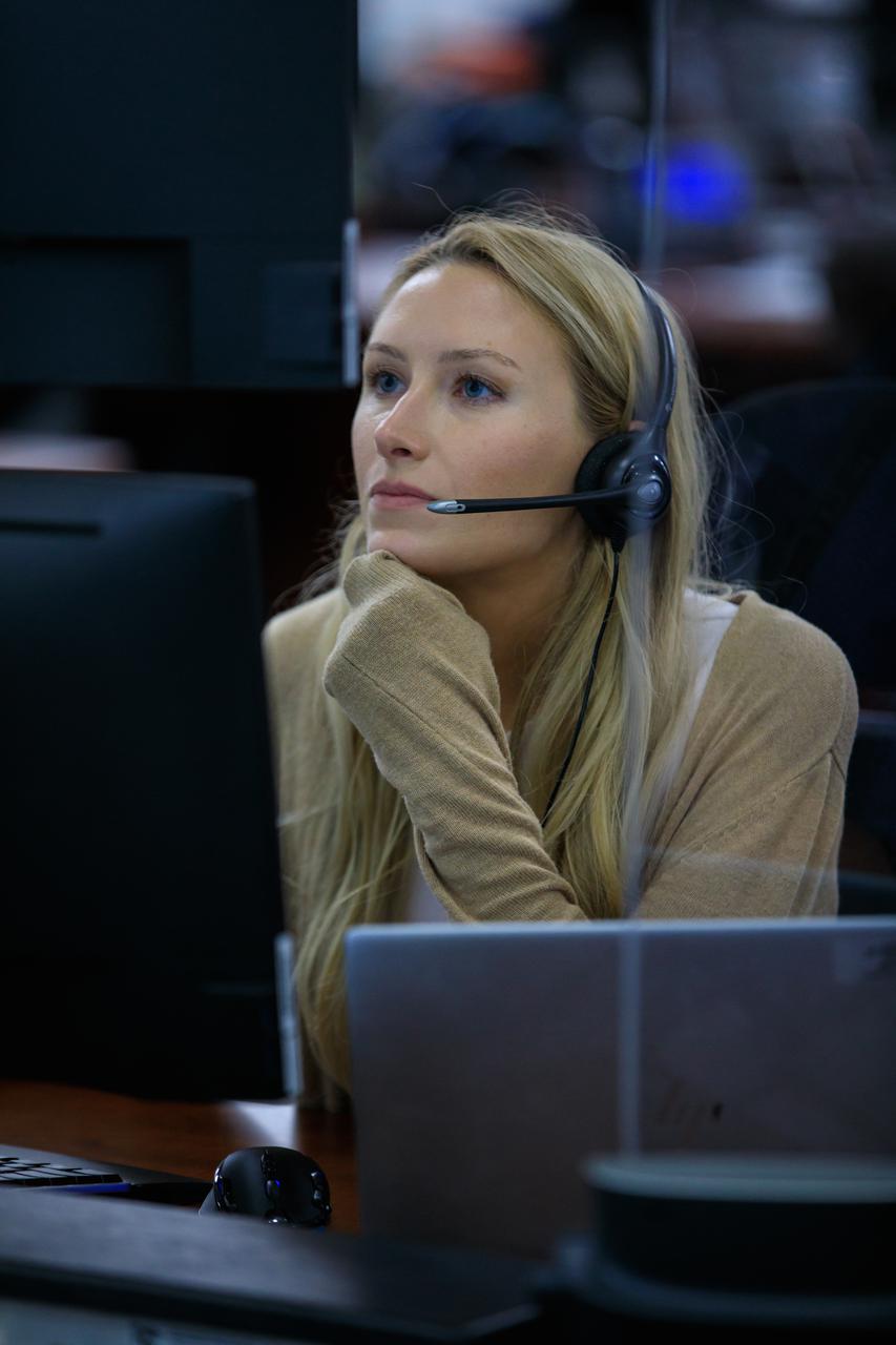 A Kennedy Space Center employee participates in the first joint integrated launch countdown simulation for Artemis I inside the Florida spaceport’s Launch Control Center on July 8, 2021. The training exercise involved engineers from Kennedy, Marshall Space Flight Center in Alabama, and Johnson Space Center in Houston coming together to rehearse all aspects of the launch countdown, from cryogenic loading – filling tanks in the Space Launch System (SLS) rocket’s core stage with liquid hydrogen and liquid oxygen – to liftoff. These simulations will help certify that the launch team is ready for Artemis I – the first test flight of SLS and Orion as an integrated system prior to crewed flights to the Moon.