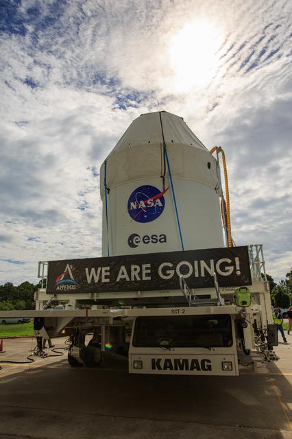 NASA image: Artemis I - Orion Moves to Launch Abort System Facility (LASF)
